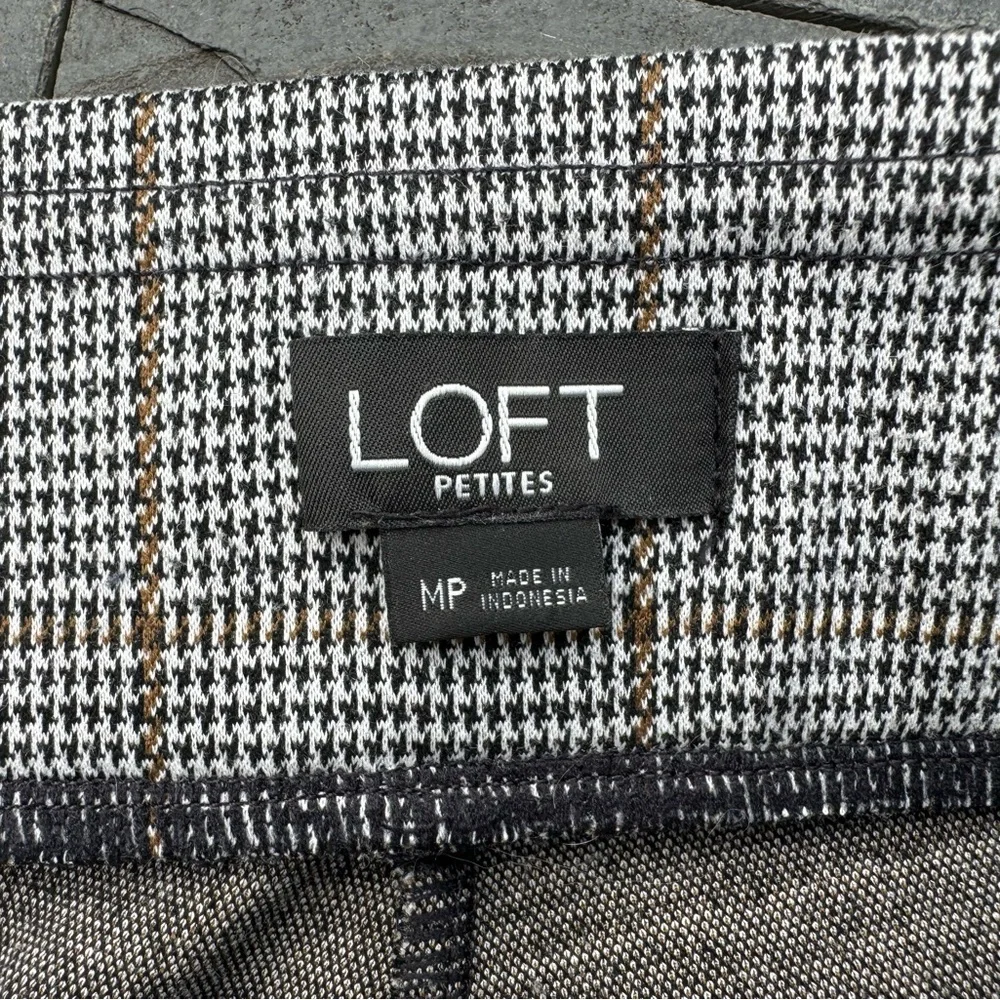 Ann Taylor Loft grey plaid petite ponte leggings Size MPetite‎
